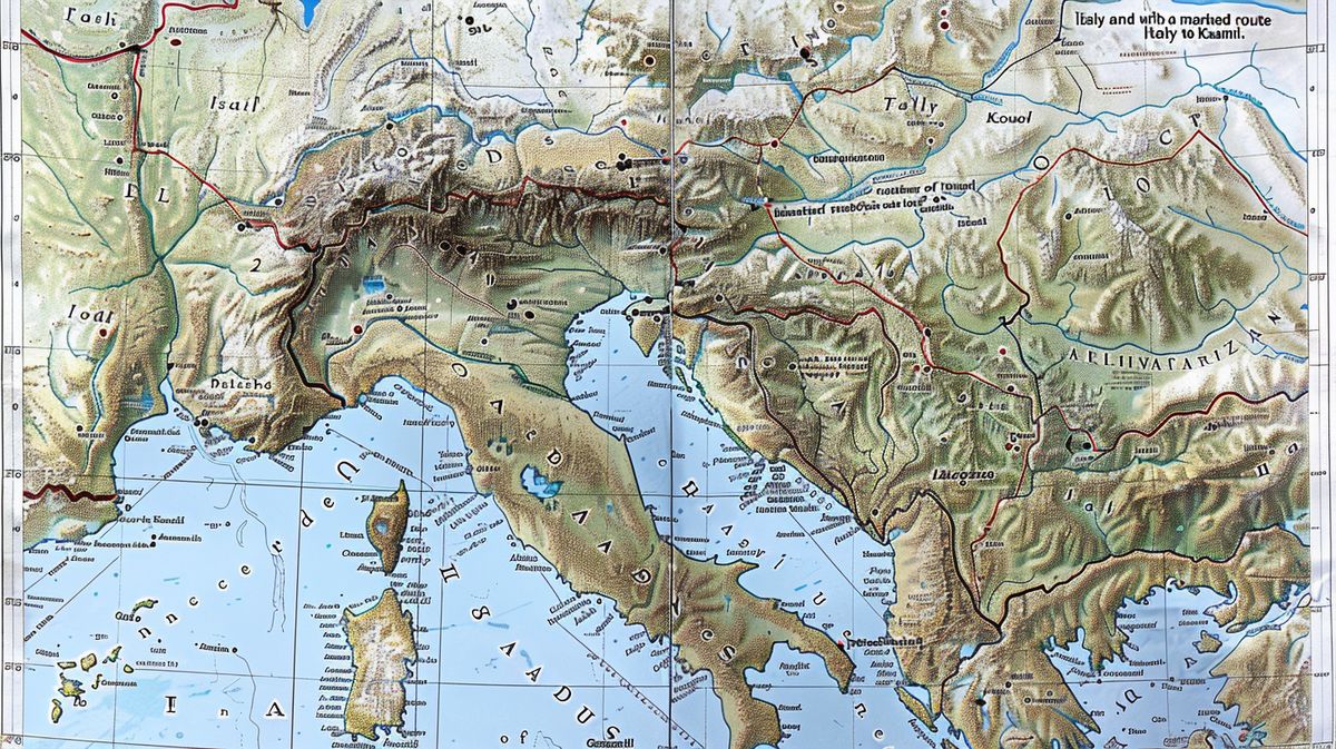 Guida visiva su come arrivare a Ksamil dall'Italia, mappa dettagliata e istruzioni passo passo